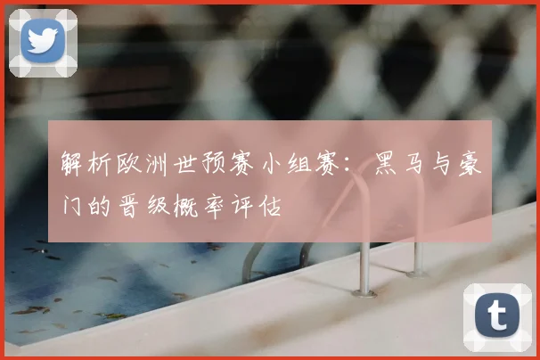 解析欧洲世预赛小组赛：黑马与豪门的晋级概率评估