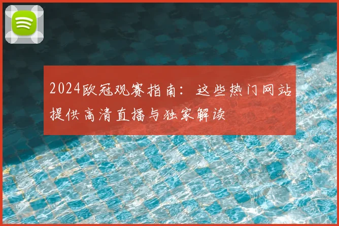 2024欧冠观赛指南：这些热门网站提供高清直播与独家解读
